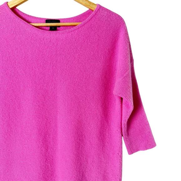 J.Crew Collection Italian Cashmere Sweater in Pink Boatneck 3/4 Sleeves, XS - Picture 5 of 10
